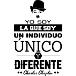 Ambiance - sticker sticker citation un individuo unico - charles chaplin