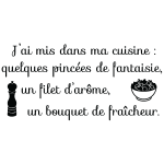 Ambiance - sticker sticker citation j'ai mis dans ma cuisine