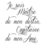 Ambiance - sticker sticker citation je suis ma�tre de mon destin. . .