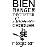 Ambiance - sticker sticker citation manger, d�guster, savourer . . .