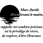 Ambiance - sticker sticker citation marc aur�le - en te levant le matin. . .