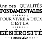Ambiance - sticker sticker citation une des qualit�s . . . - marc l�vy