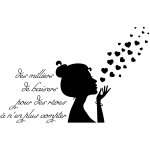 Ambiance - sticker sticker citation des milliers de baiser pour des r�ves