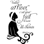 Ambiance - sticker sticker citation avoir fait la moiti� du chemin - alfred capus