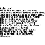 Ambiance - sticker sticker citation la nature est tout ce qu'on voit - george sanal