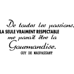 Ambiance - sticker sticker citation de toutes les passions . . . - guy de maupassant