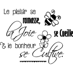 Ambiance - sticker sticker citation le plaisir se ramasse . . .