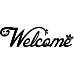 Ambiance - sticker sticker citation porte welcome souriant