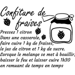 Ambiance - sticker sticker citation recette confiture de fraises