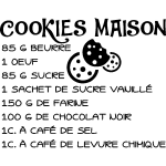 Ambiance - sticker sticker citation recette cookies maison