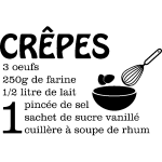 Ambiance - sticker sticker citation recette cr�pes . . .