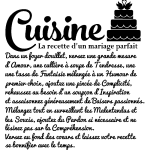 Ambiance - sticker sticker citation la recette d'un mariage parfait