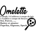 Ambiance - sticker sticker citation recette omelette + paprika
