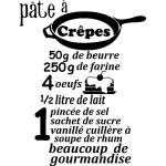 Ambiance - sticker sticker citation recette p�te � cr�pes