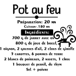 Ambiance - sticker sticker citation recette pot au feu