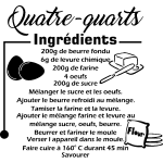 Ambiance - sticker sticker citation recette quatre - quarts