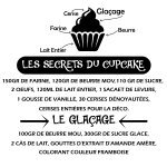 Ambiance - sticker sticker citation recette les secrets du cupcake