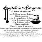 Ambiance - sticker sticker citation recette spaghettis � la bolognaise