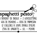 Ambiance - sticker sticker citation recette spahetti pesto