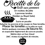 Ambiance - sticker sticker citation recette tarte aux pommes