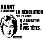Ambiance - sticker sticker citation la r�volution dans vos t�tes - john lennon