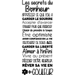 Ambiance - sticker sticker citation les secrets du bonheur