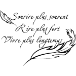 Ambiance - sticker sticker citation sourire plus souvent, rire plus fort . . .