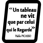 Ambiance - sticker sticker citation un tableau - pablo picasso