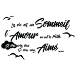 Ambiance - sticker sticker citation la vie est un sommeil