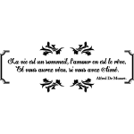 Ambiance - sticker sticker citation la vie est un sommeil - alfred de musset