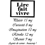 Ambiance - sticker sticker citation lire fait vivre