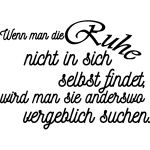 Ambiance - sticker sticker citation wenn man die ruhe