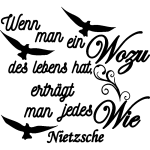 Ambiance - sticker sticker citation wenn man ein wozu - nietzsche
