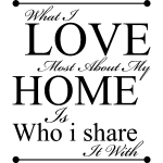 Ambiance - sticker sticker citation what i love most about my home