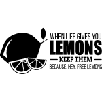 Ambiance - sticker sticker citation when life gives you lemons