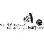 Ambiance - sticker sticker citation you miss 100%