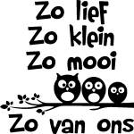 Ambiance - sticker sticker citation zo lief, zo klein, zo mooi, zo van ons