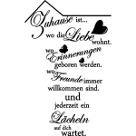 Ambiance - sticker sticker citation zuhause ist wo die liebe