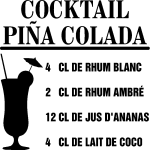 Ambiance - sticker sticker cocktail pina colada