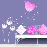Ambiance - sticker sticker coeur en fleur rose