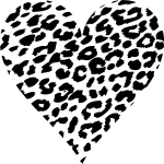 Ambiance - sticker sticker coeur leopard