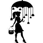 Ambiance - sticker sticker coeurs de parapluie
