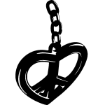 Ambiance - sticker sticker coeur peace and love