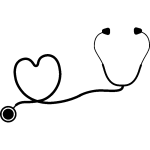 Ambiance - sticker sticker coeur et st�thoscope