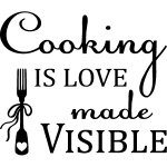 Ambiance - sticker sticker cooking is love made visible