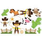Ambiance - sticker sticker les cow - boys