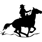 Ambiance - sticker sticker cow - boy sur son cheval