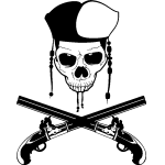 Ambiance - sticker sticker cr�ne et armes de pirate