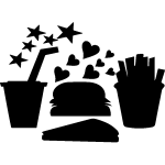 Ambiance - sticker sticker cuisine design d�licieux fast food
