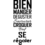 Ambiance - sticker sticker cuisine bien manger, d�guster, croquer